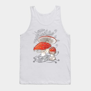 Amanita in the Winter, green Tank Top